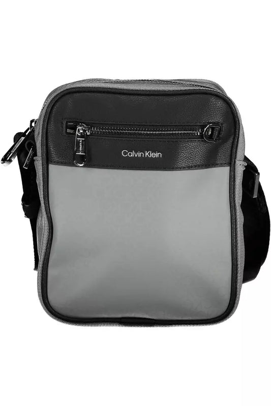 Calvin Klein Gray Polyester Men's Shoulder Bag