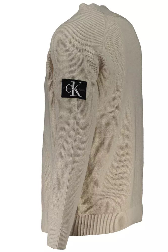 Calvin Klein Beige Cotton Men's Sweater