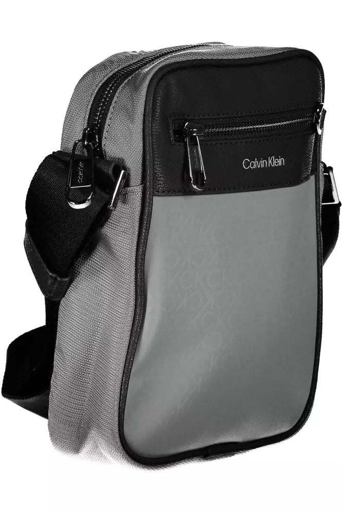 Calvin Klein Gray Polyester Men's Shoulder Bag