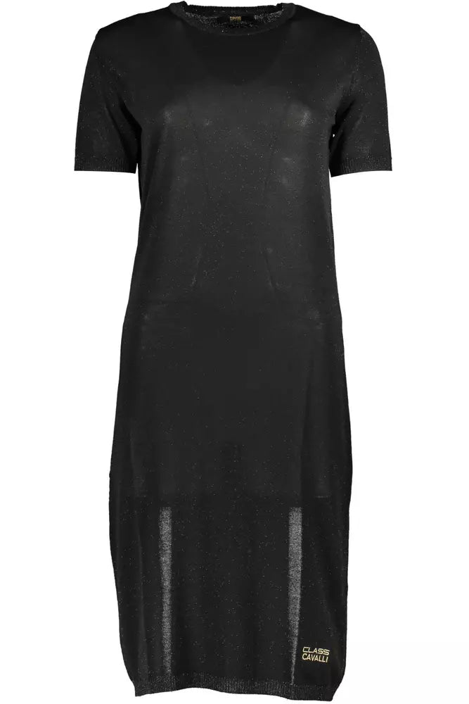 Cavalli Class Schwarzes Viskosekleid für Frauen