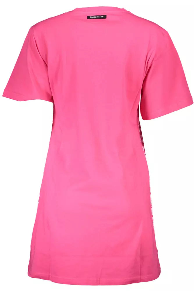 Cavalli Class Pink Cotton Dress for Women