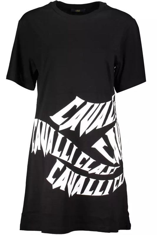 Cavalli Class Black Cotton Dress for Women