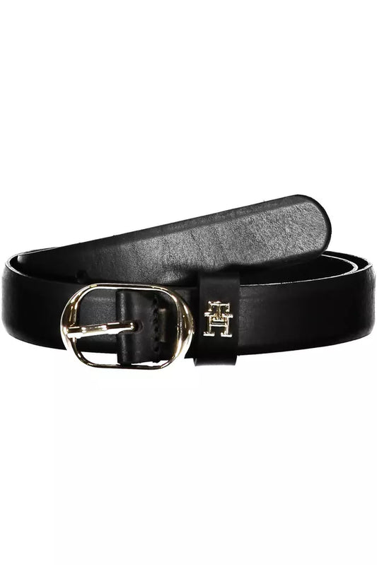 Tommy Hilfiger Black Leather Belt for Women