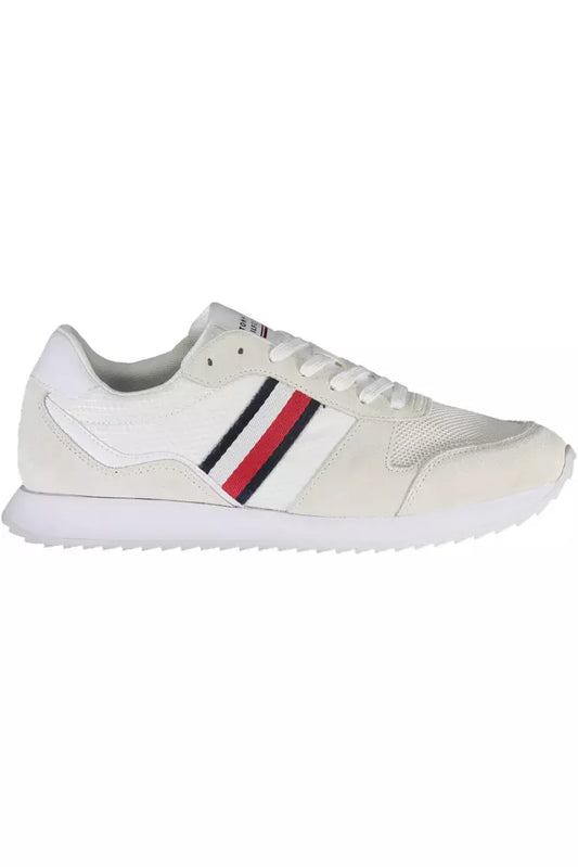 Tommy Hilfiger White Polyester Men's Sneakers