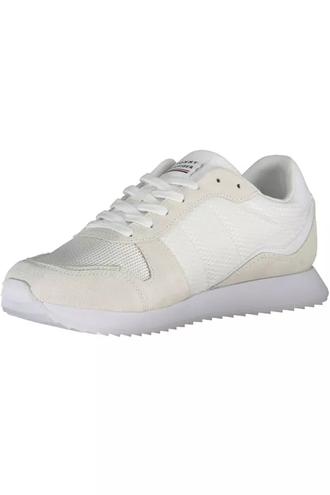 Tommy Hilfiger White Polyester Men's Sneakers