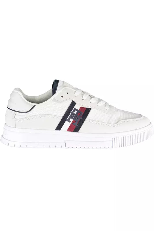 Tommy Hilfiger White Polyester Men's Sneakers