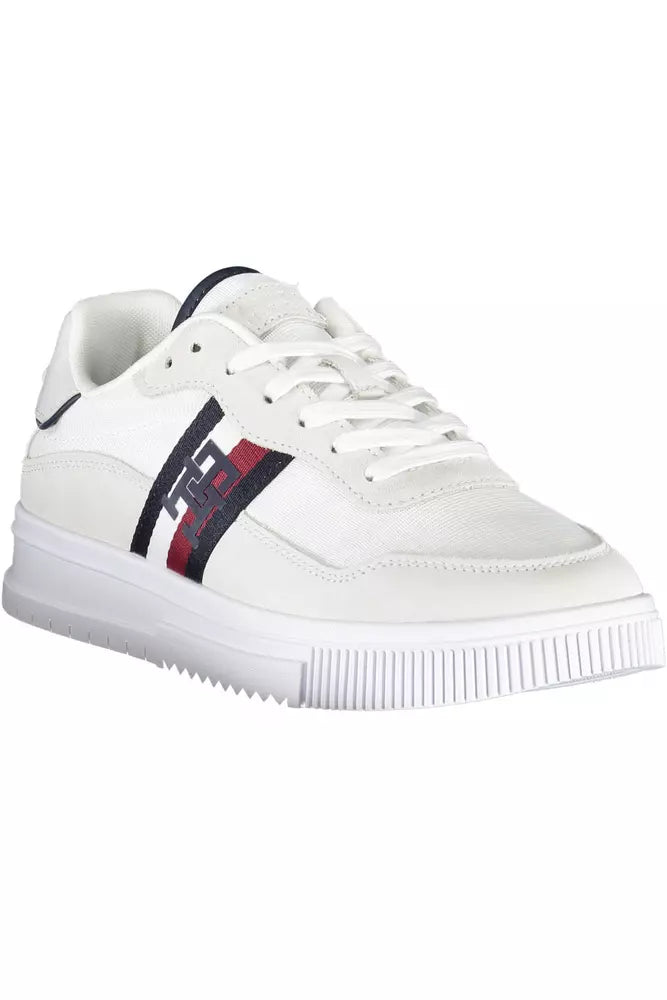 Tommy Hilfiger White Polyester Men's Sneakers