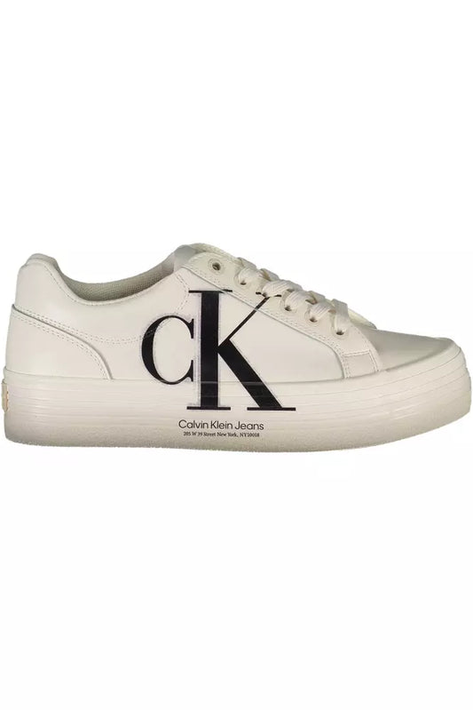 Calvin Klein White Leather Women's Sneakers