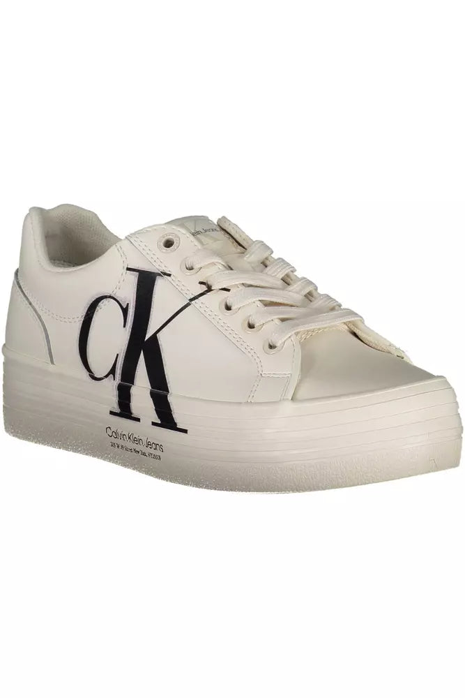 Calvin Klein White Leather Women's Sneakers