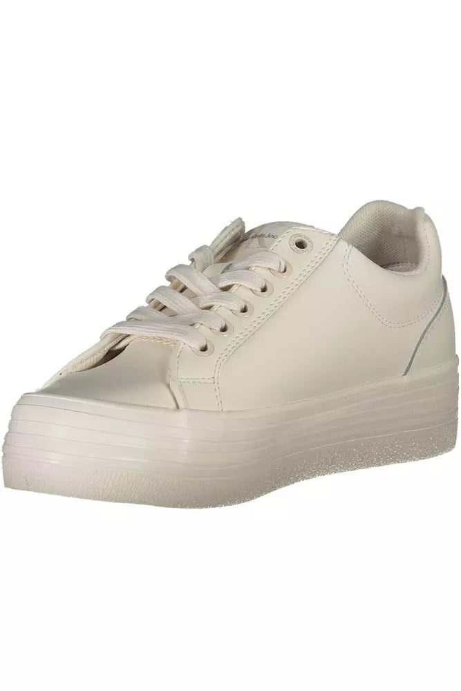 Calvin Klein White Leather Women's Sneakers