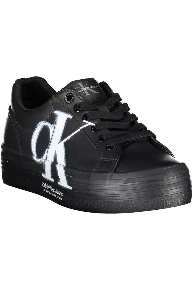 Calvin Klein Black Leather Women's Sneakers