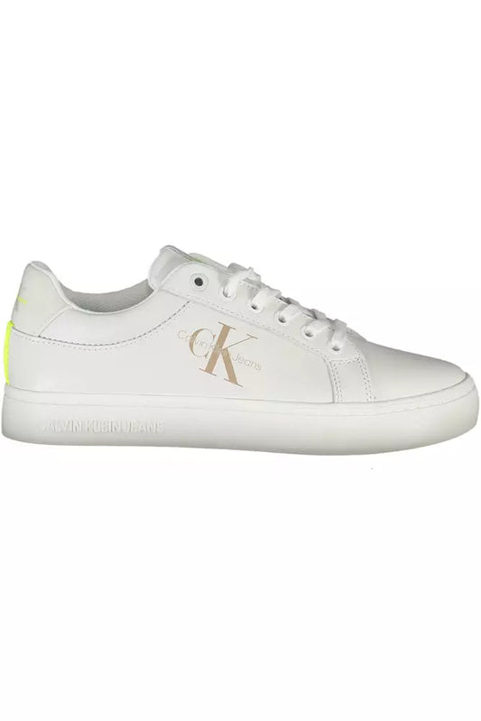 Calvin Klein White Leather Women's Sneakers