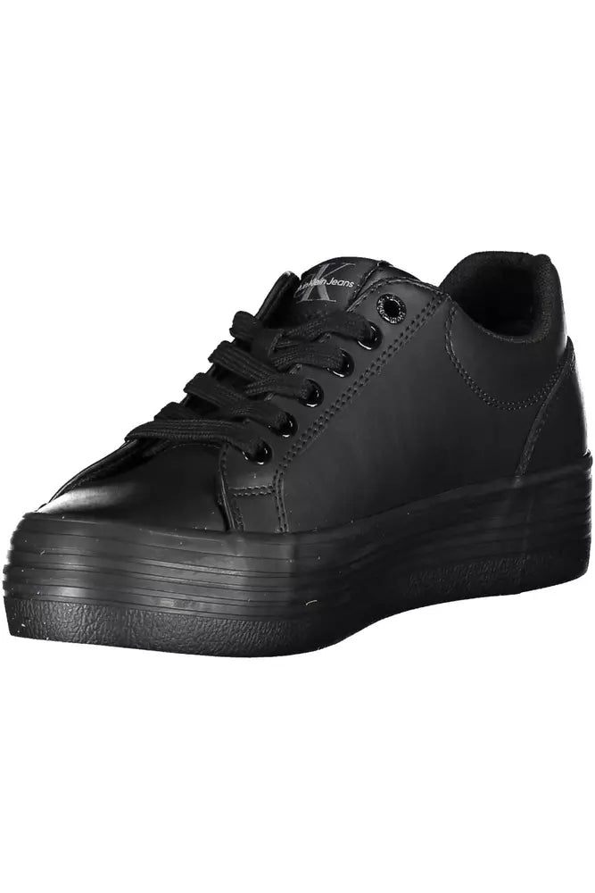 Calvin Klein Black Leather Women's Sneakers