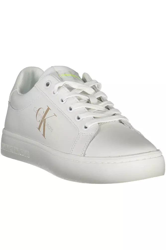 Calvin Klein White Leather Women's Sneakers