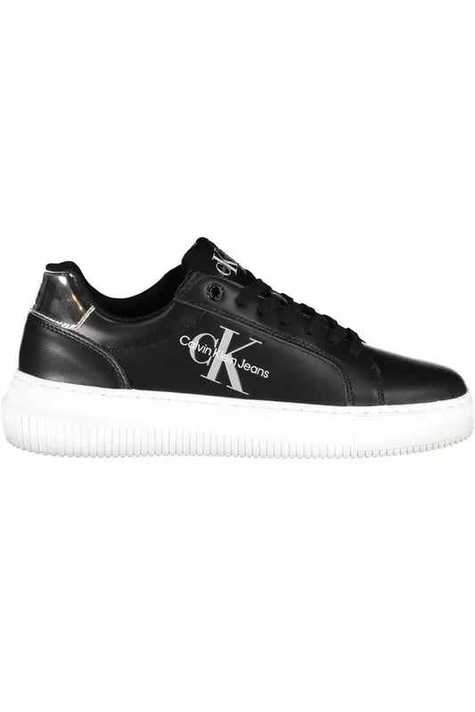 Calvin Klein Black Leather Women's Sneakers