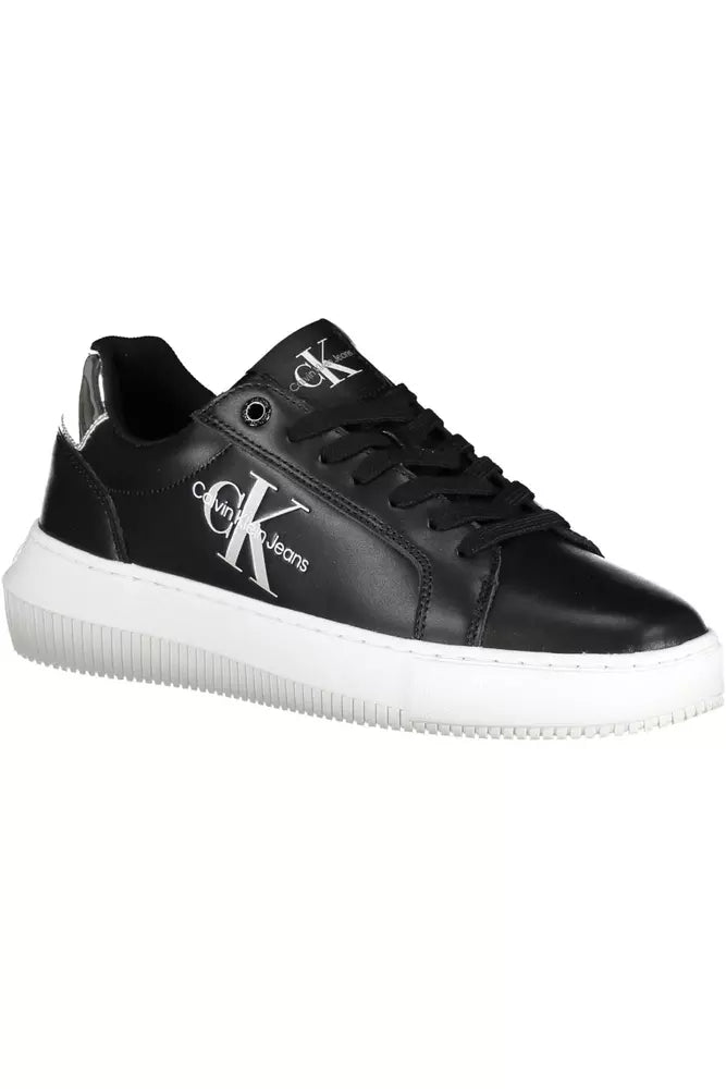 Calvin Klein Black Leather Women's Sneakers