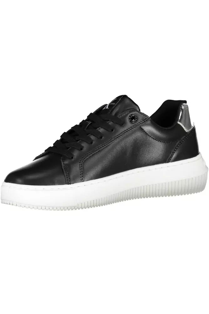 Calvin Klein Black Leather Women's Sneakers