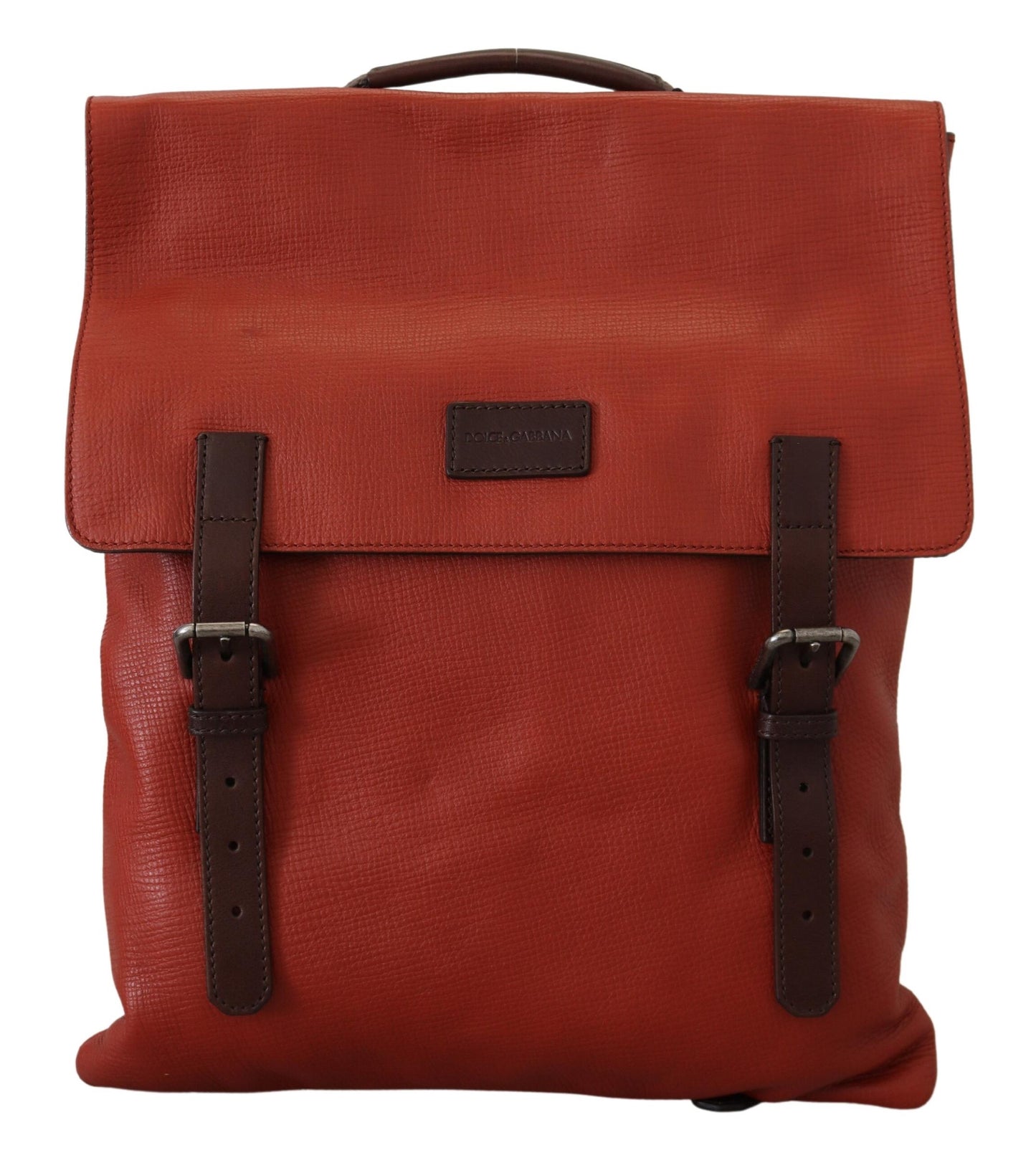 Dolce &amp; Gabbana Elegant Calfskin Backpack in Orange