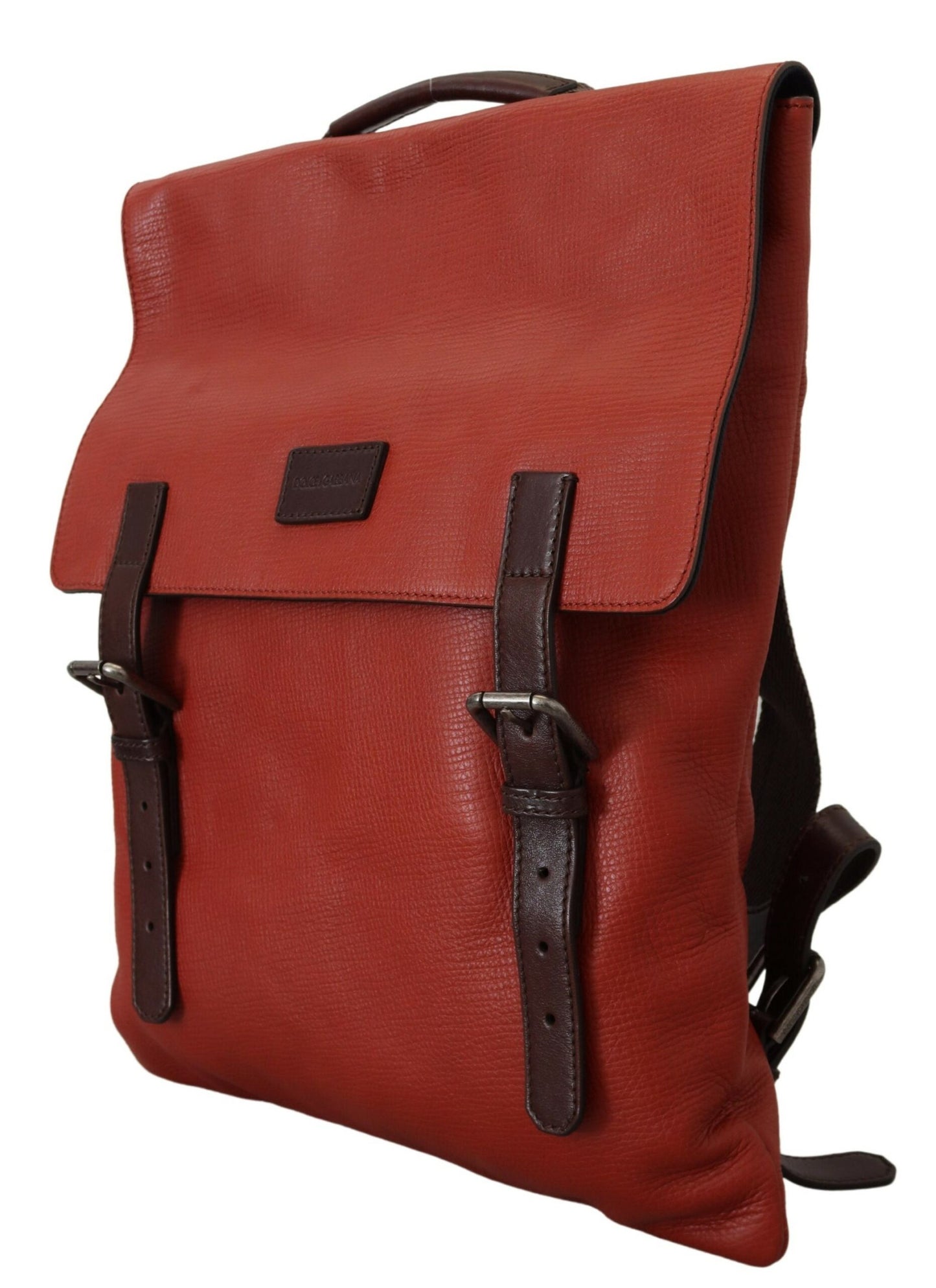 Dolce &amp; Gabbana Elegant Calfskin Backpack in Orange