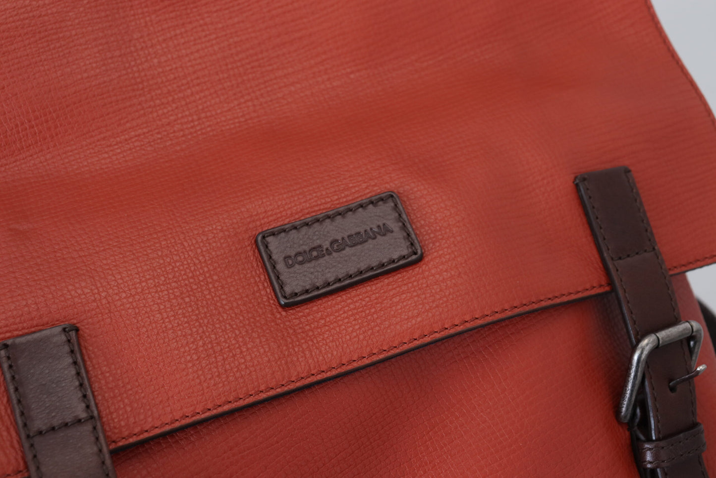 Dolce &amp; Gabbana Elegant Calfskin Backpack in Orange