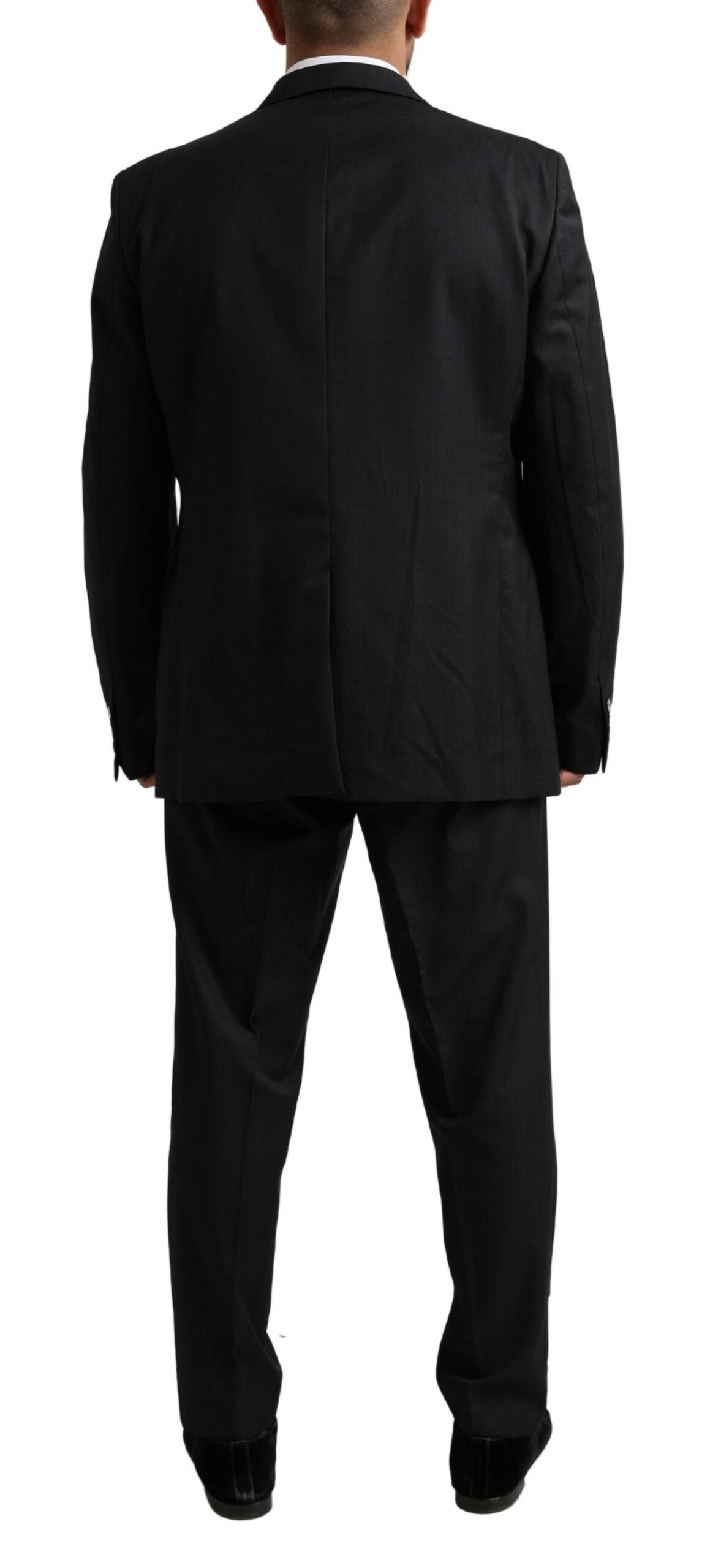 Dolce &amp; Gabbana Elegant Martini suit in black virgin wool