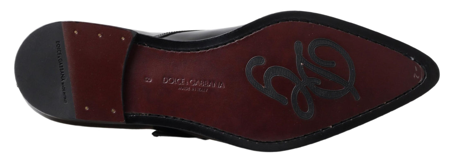 Dolce &amp; Gabbana Elegant monk strap shoes in black leather