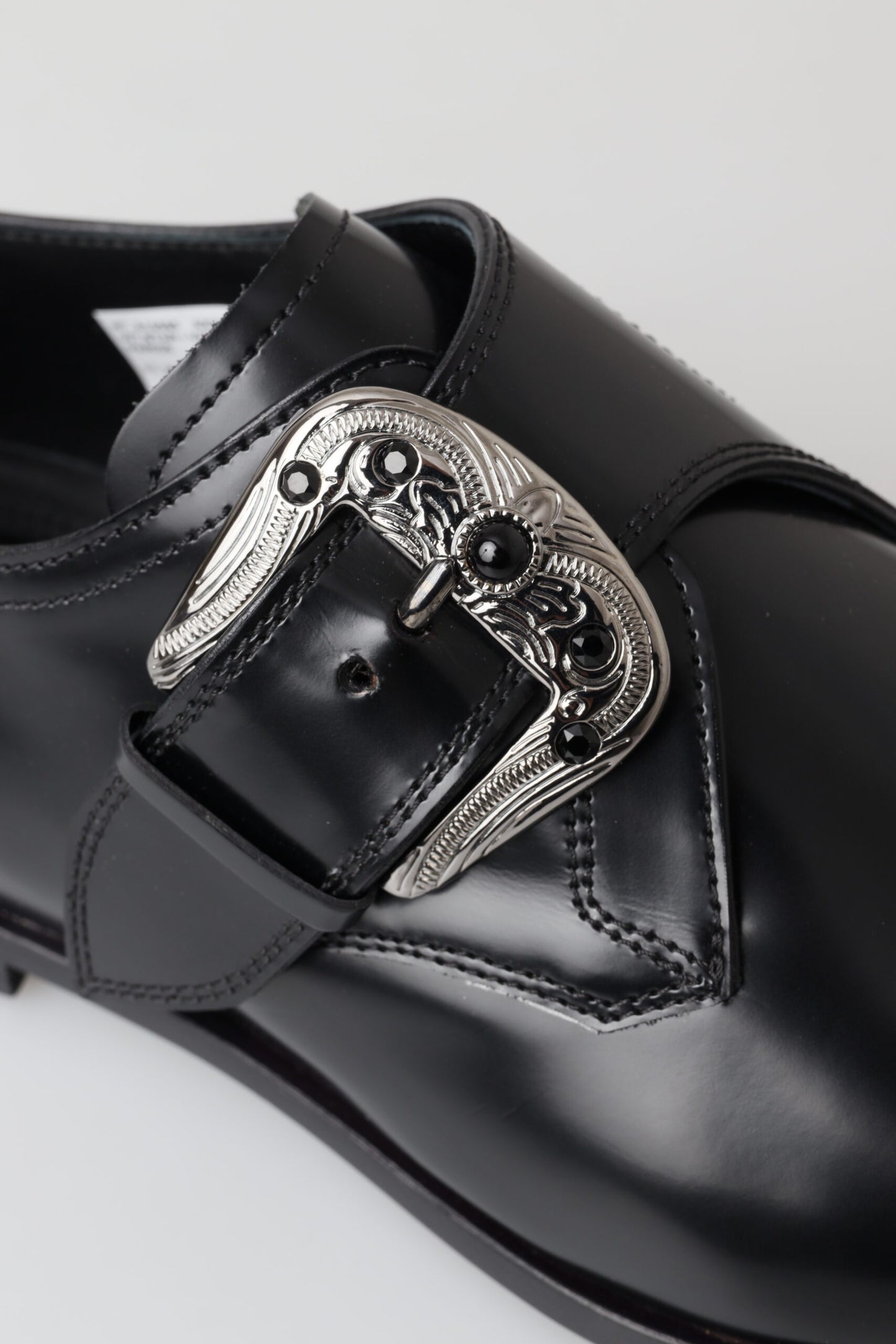 Dolce &amp; Gabbana Elegant monk strap shoes in black leather