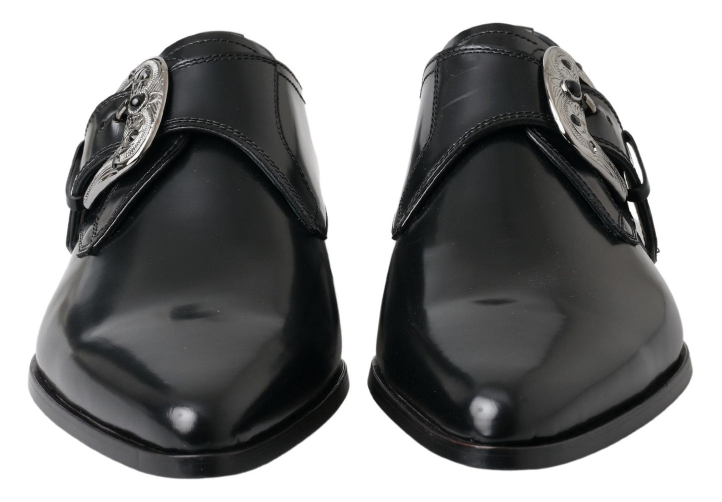 Dolce &amp; Gabbana Elegant monk strap shoes in black leather