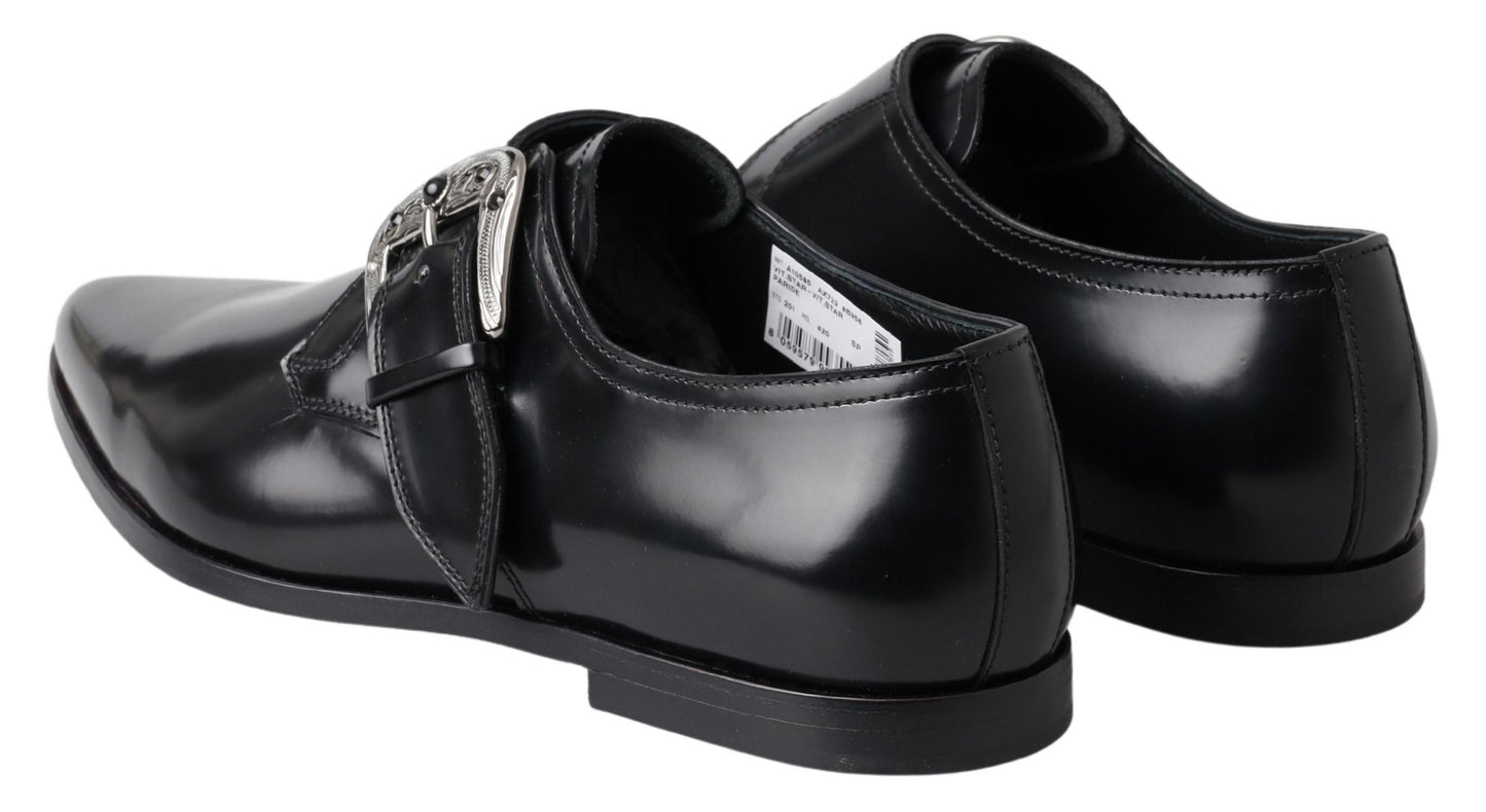 Dolce &amp; Gabbana Elegant monk strap shoes in black leather