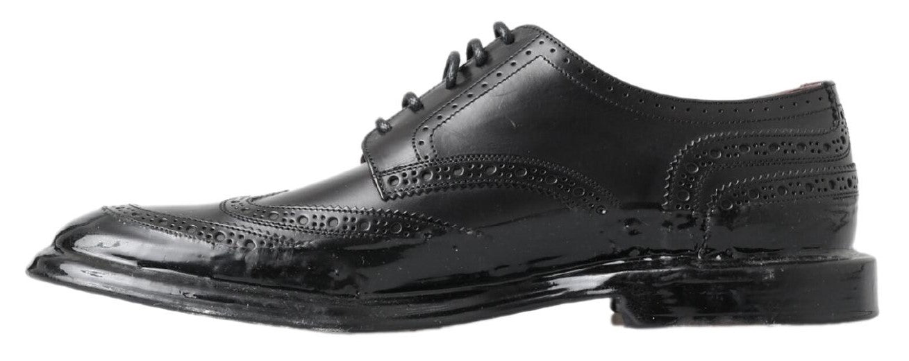 Dolce &amp; Gabbana Elegant Derby Shoes in Black Leather