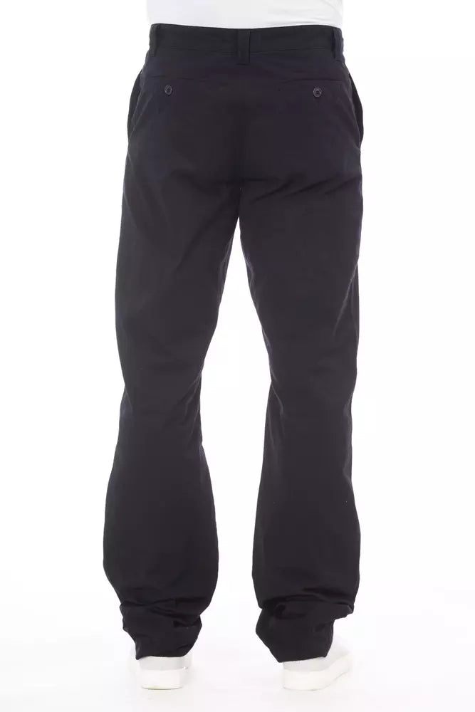 Alpha Studio Blue Cotton Men's Pants