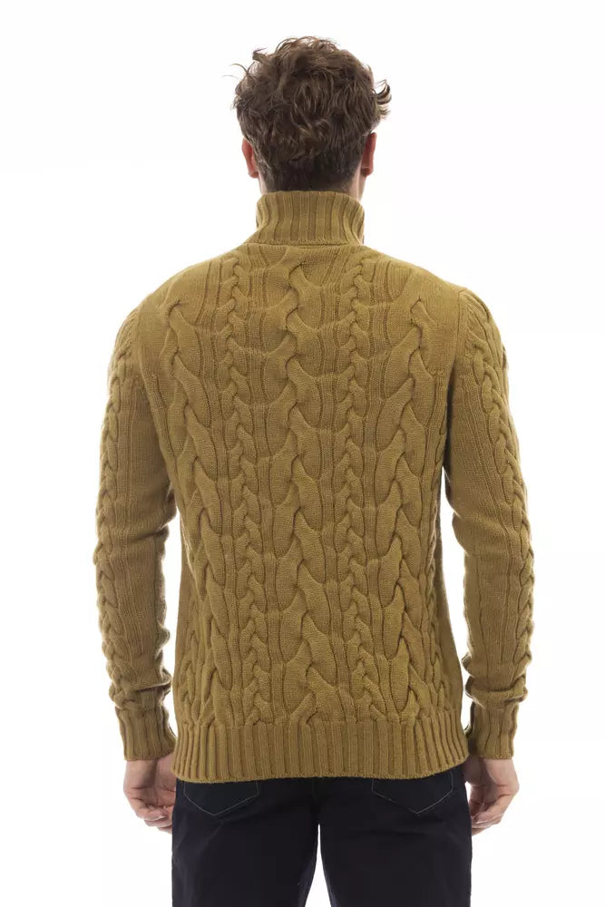 Alpha Studio Brauner Pullover aus Wolle für Männer