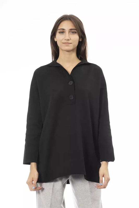 Alpha Studio Black Polypropylene Sweater for Women