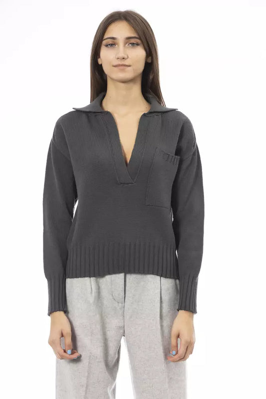 Alpha Studio Green Wool Sweater for Women