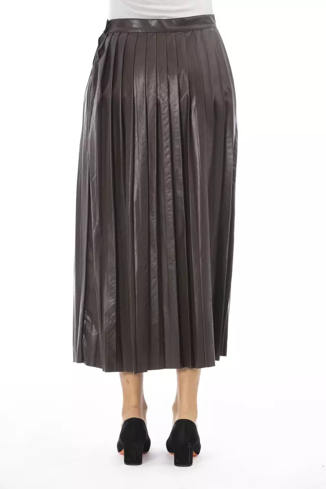 Alpha Studio Brown Polyethylene Skirt for Women