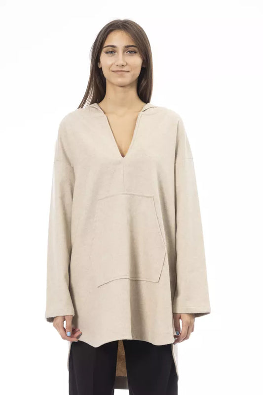 Alpha Studio beige wool sweater for women