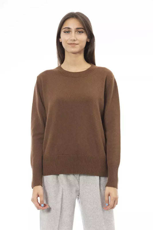 Alpha Studio Brown Cashmere Sweater for Women