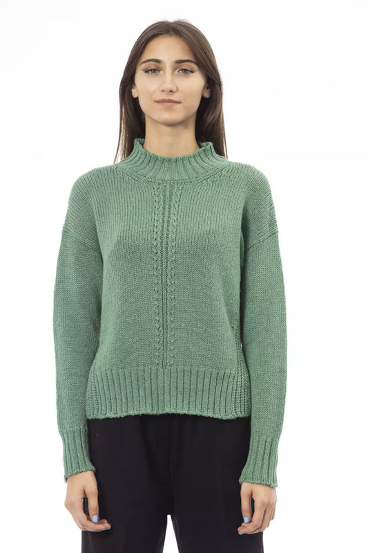 Alpha Studio Green Wool Sweater for Women