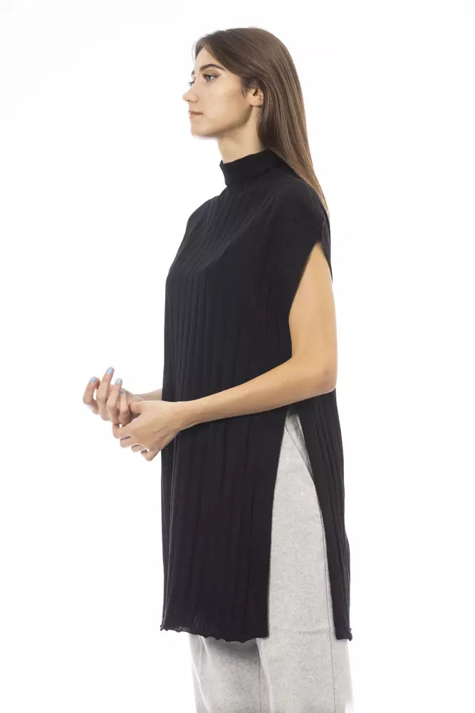 Alpha Studio Black Wool Sweater for Women