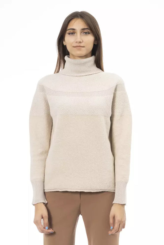 Alpha Studio Beige Alpaca Women's Sweater