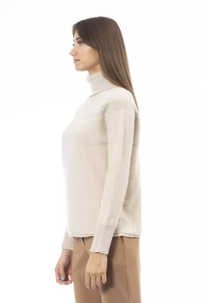 Alpha Studio Beige Alpaca Women's Sweater