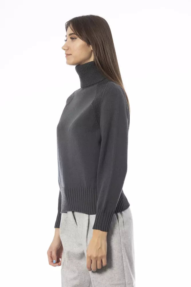 Alpha Studio Green Wool Sweater for Women