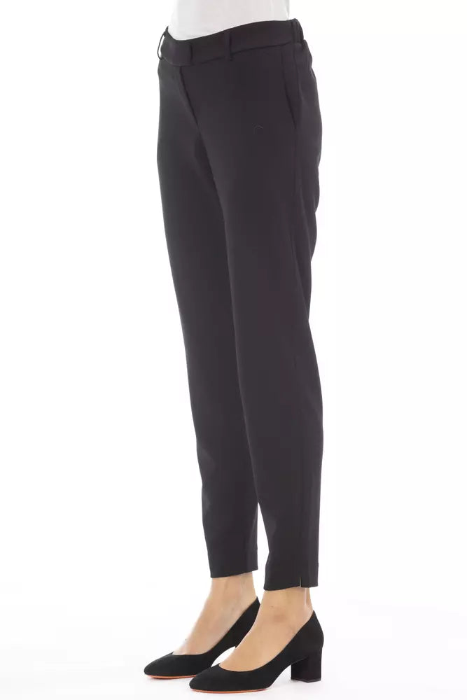 Alpha Studio Black Polyester Women's Pants