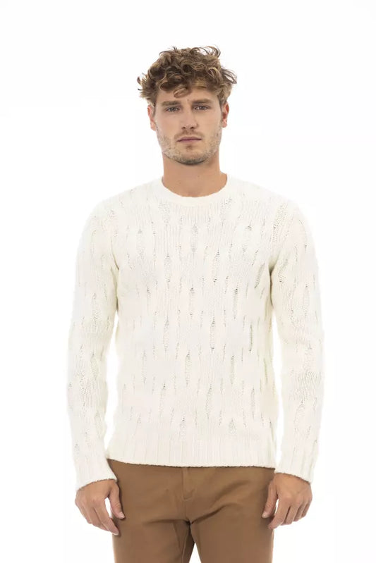 Alpha Studio Beigefarbener Pullover aus Wolle für Männer