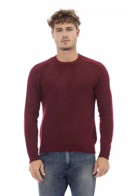 Alpha Studio Pullover aus roter Wolle für Männer