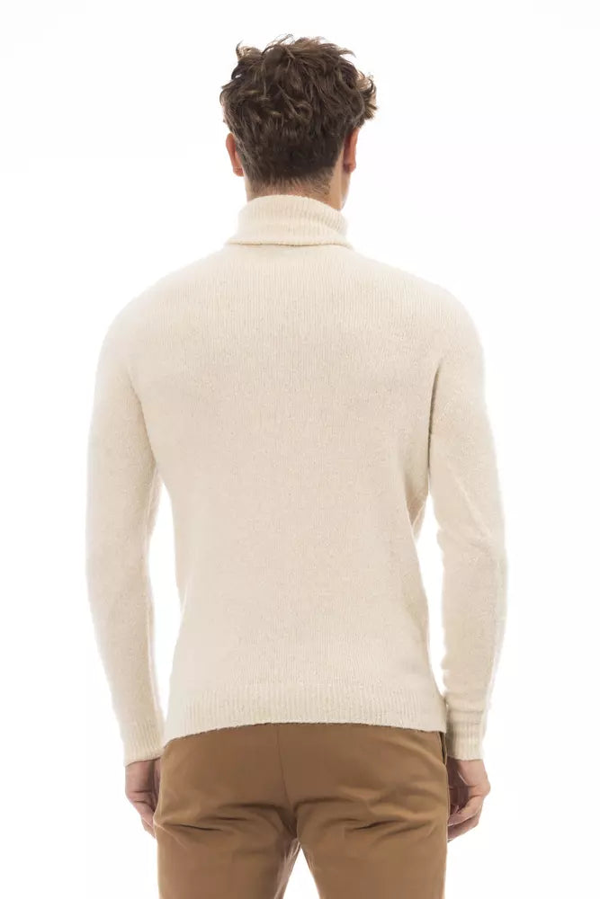 Alpha Studio Beige Alpaka Männer Pullover