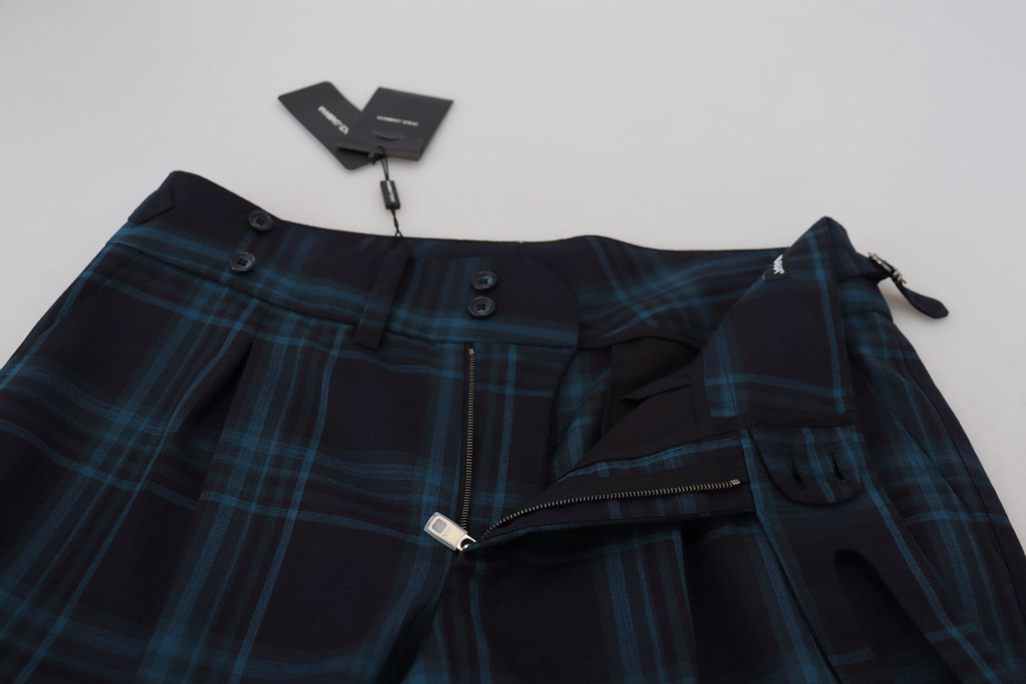 Dolce &amp; Gabbana Elegant Checked Wool Dress Pants