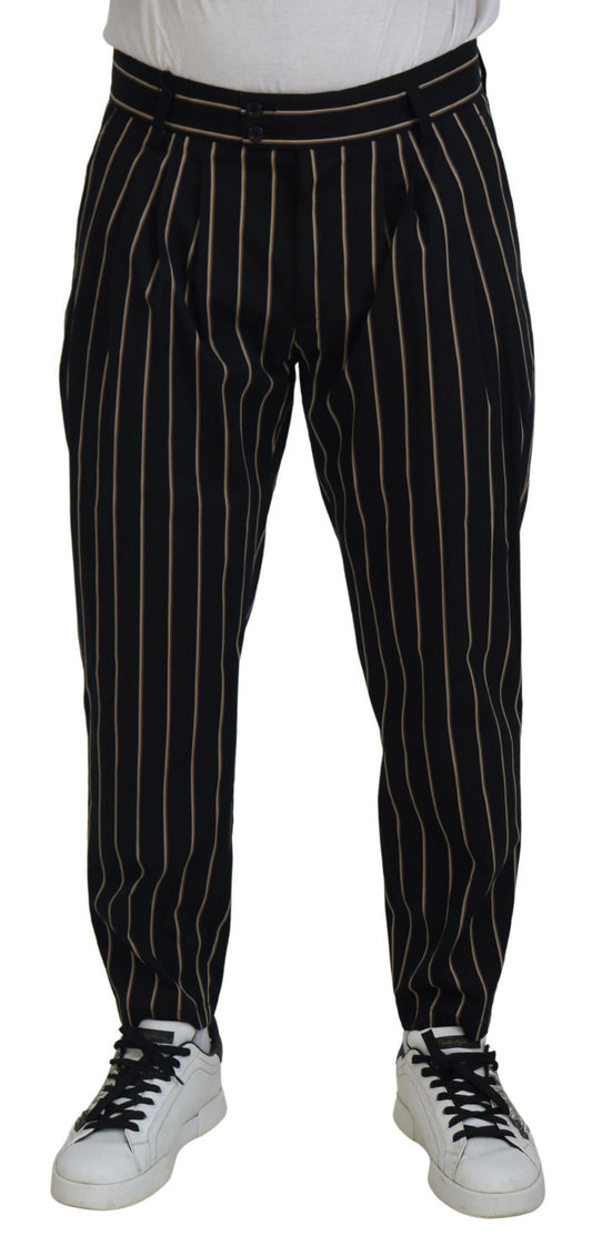 Dolce &amp; Gabbana Elegant striped chino tapered trousers