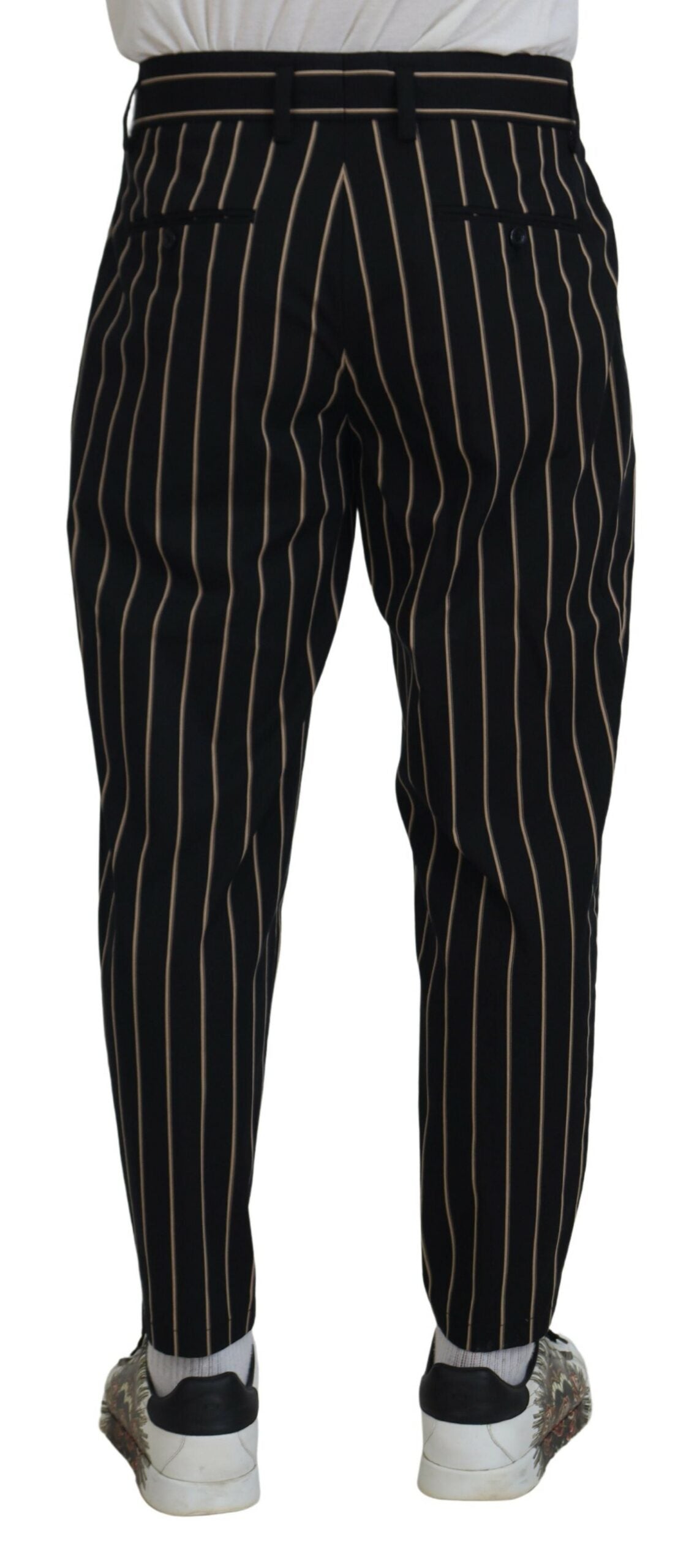 Dolce &amp; Gabbana Elegant striped chino tapered trousers