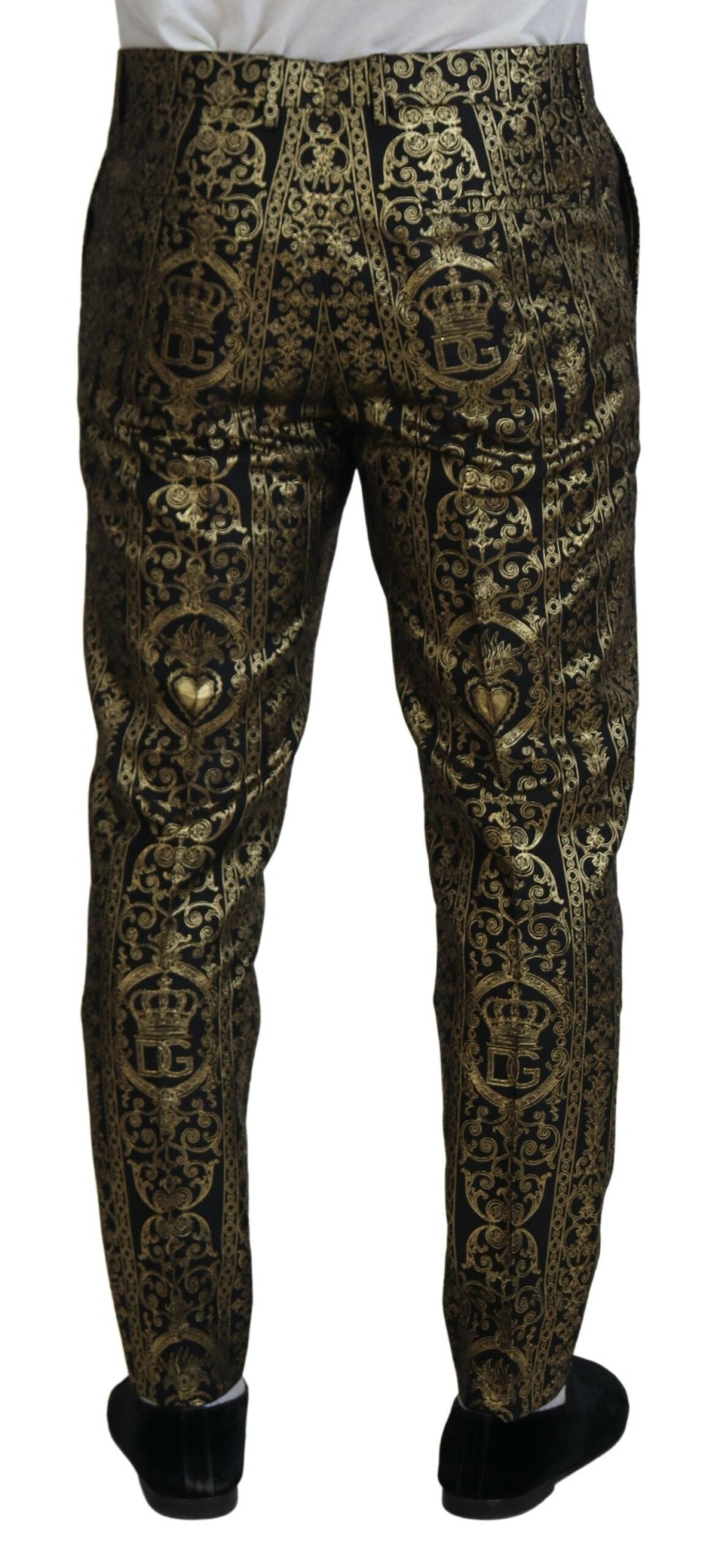 Dolce &amp; Gabbana Elegant Jacquard Evening Trousers